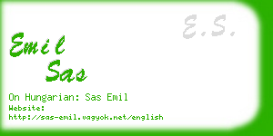 emil sas business card